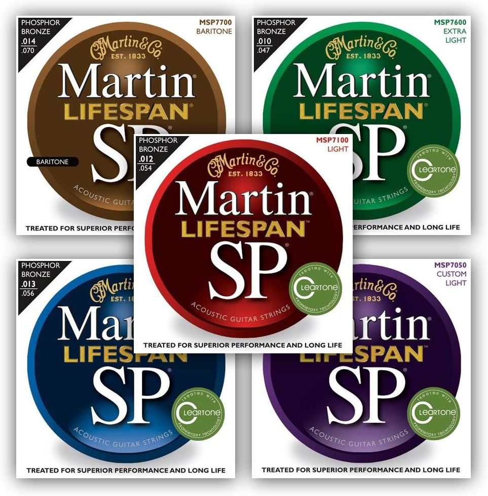 Martin Authentic Acoustic Guitar Strings Lifespan 2.0 Treated Bundle (25 Sets)