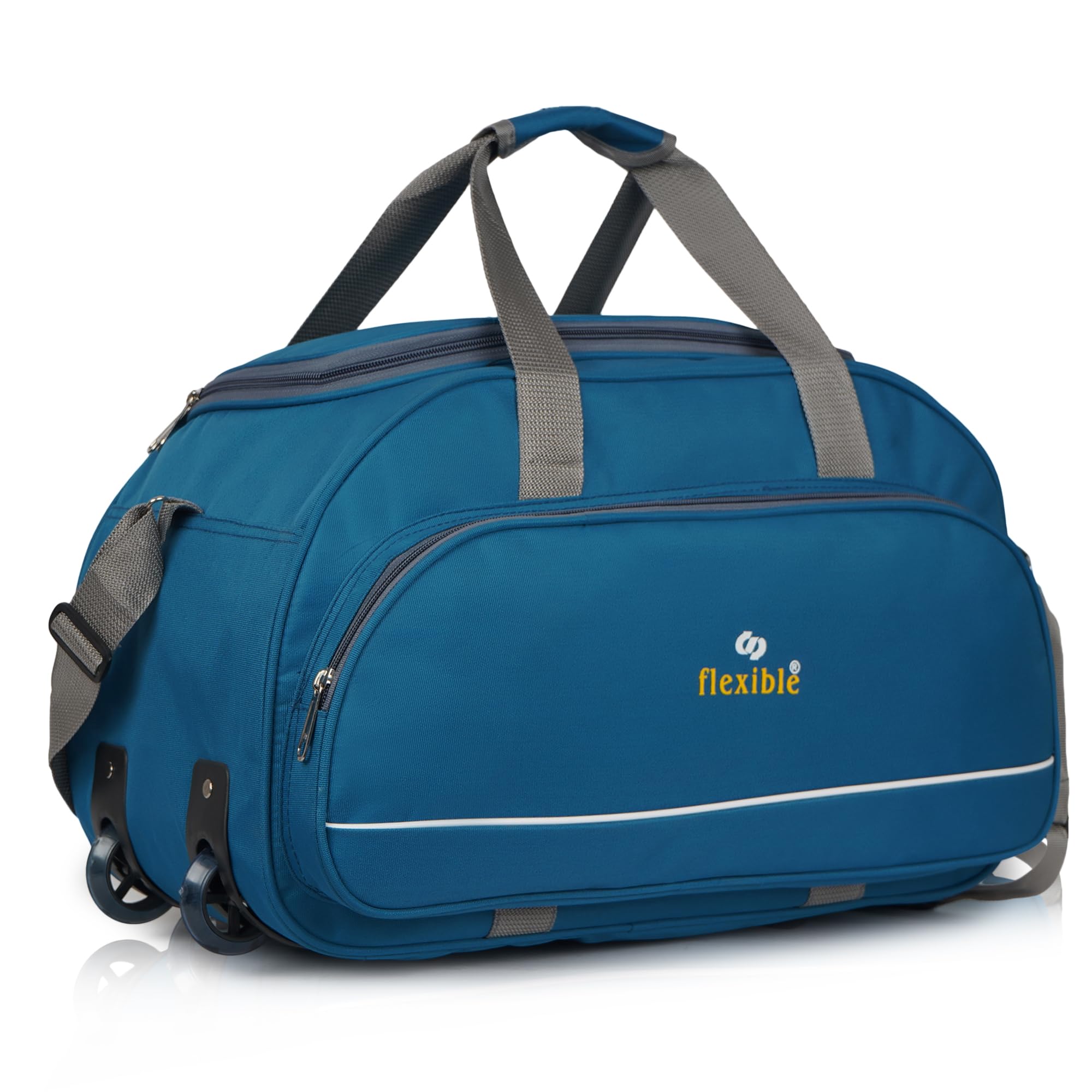 40L Travel Duffel Bag with Wheels 20 Inch for Men & Women Waterproof Bag (Green)-image-30