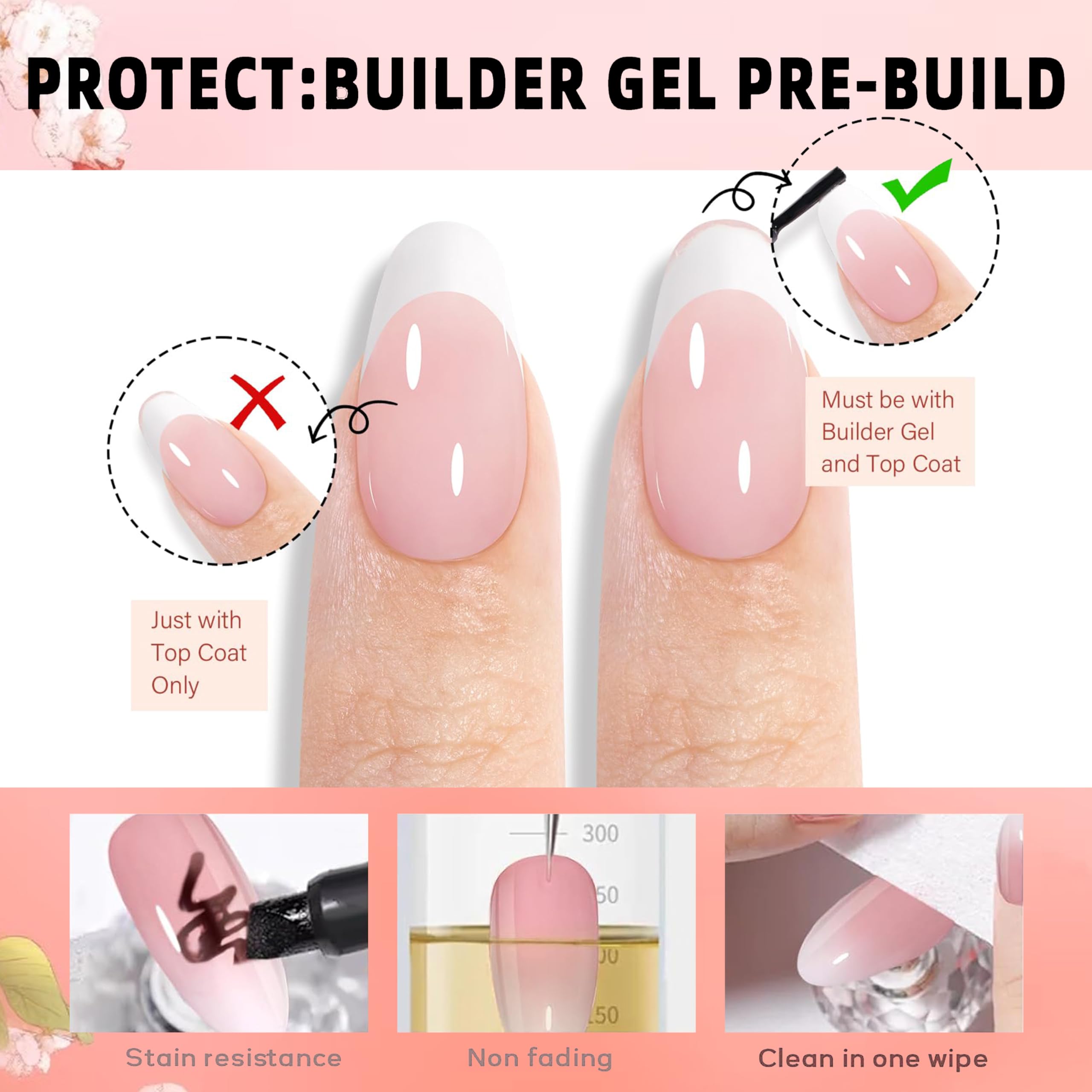 240 sztuk sztucznych paznokci do naklejenia, migdałowe, francuskie, krótkie, sztuczne paznokcie, zestaw z 2 pisakami do paznokci – Full Cover Fake Nail Gel naturalny i przyjemny do paznokci (Almond