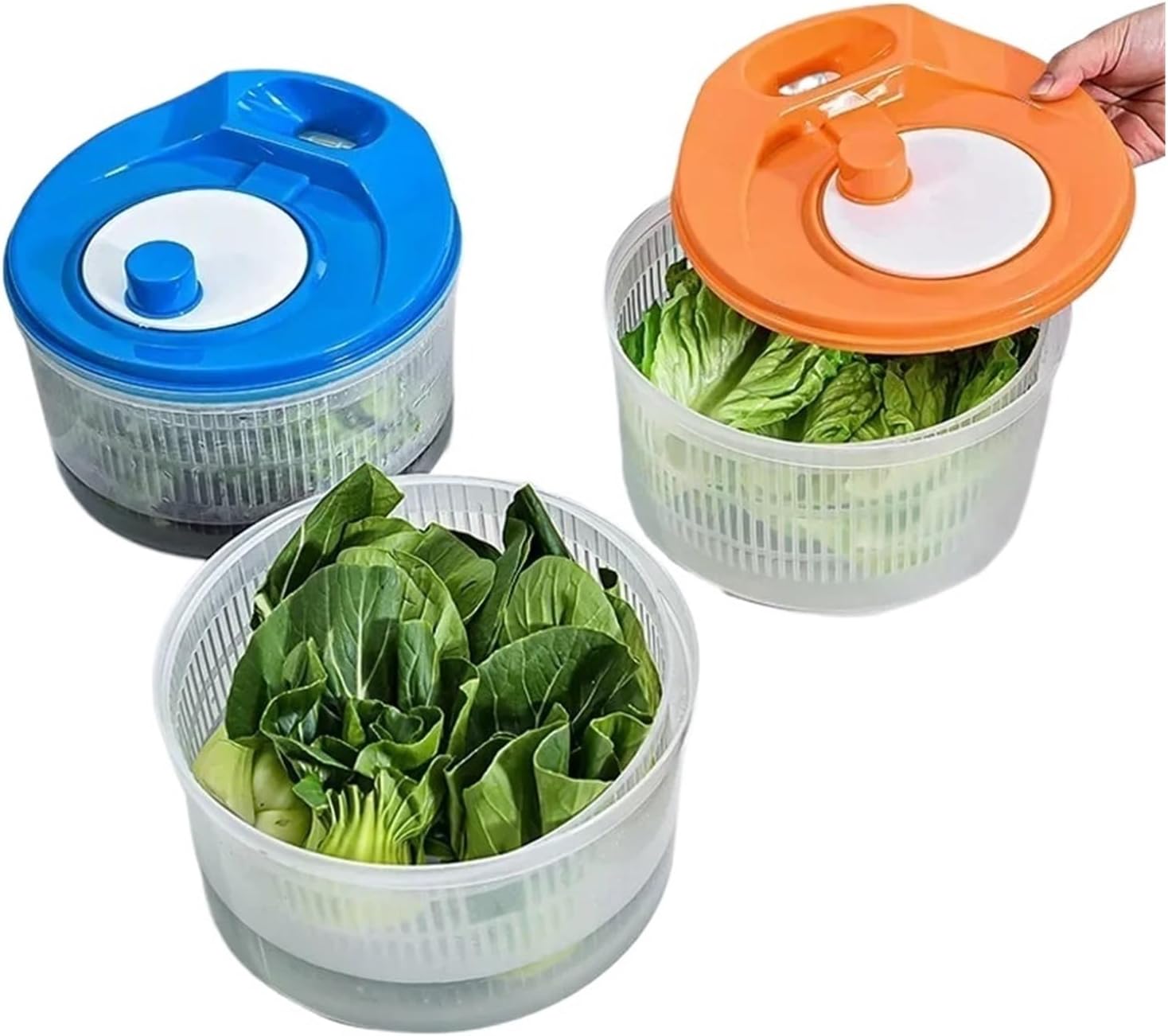 Fit for Vegetable Salad Spinner - Lettuce Leaf Washer & Dryer for Fresh Greens, Dehydrator & Strainer for Leafy Vegetables(2)