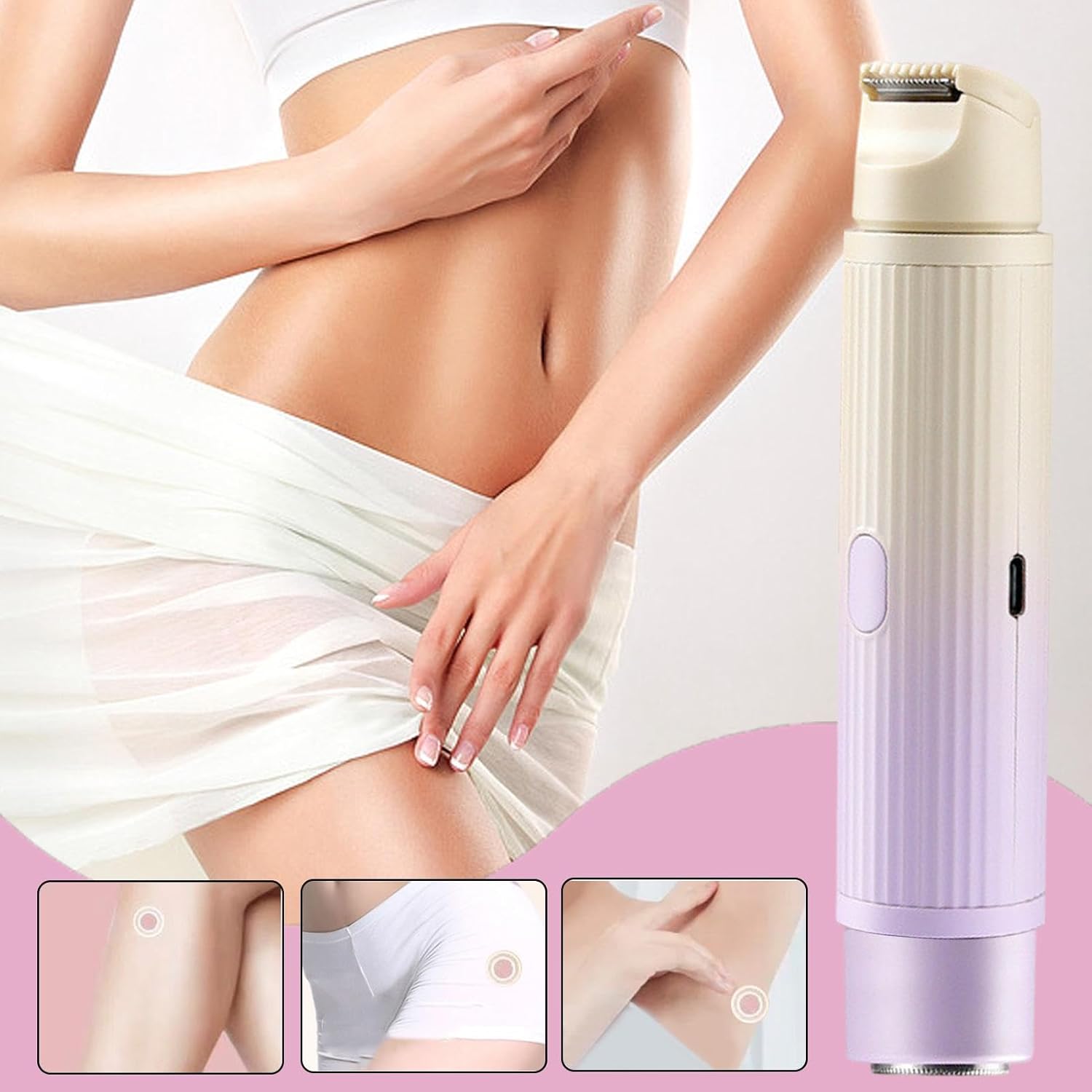 Electric Shaver for Women | Double Head Shaving Razors for Woman | Waterproof Female Pocket Razors USB Rechargeable Portable Body Trimmer for Women Indoor Outdoor Use