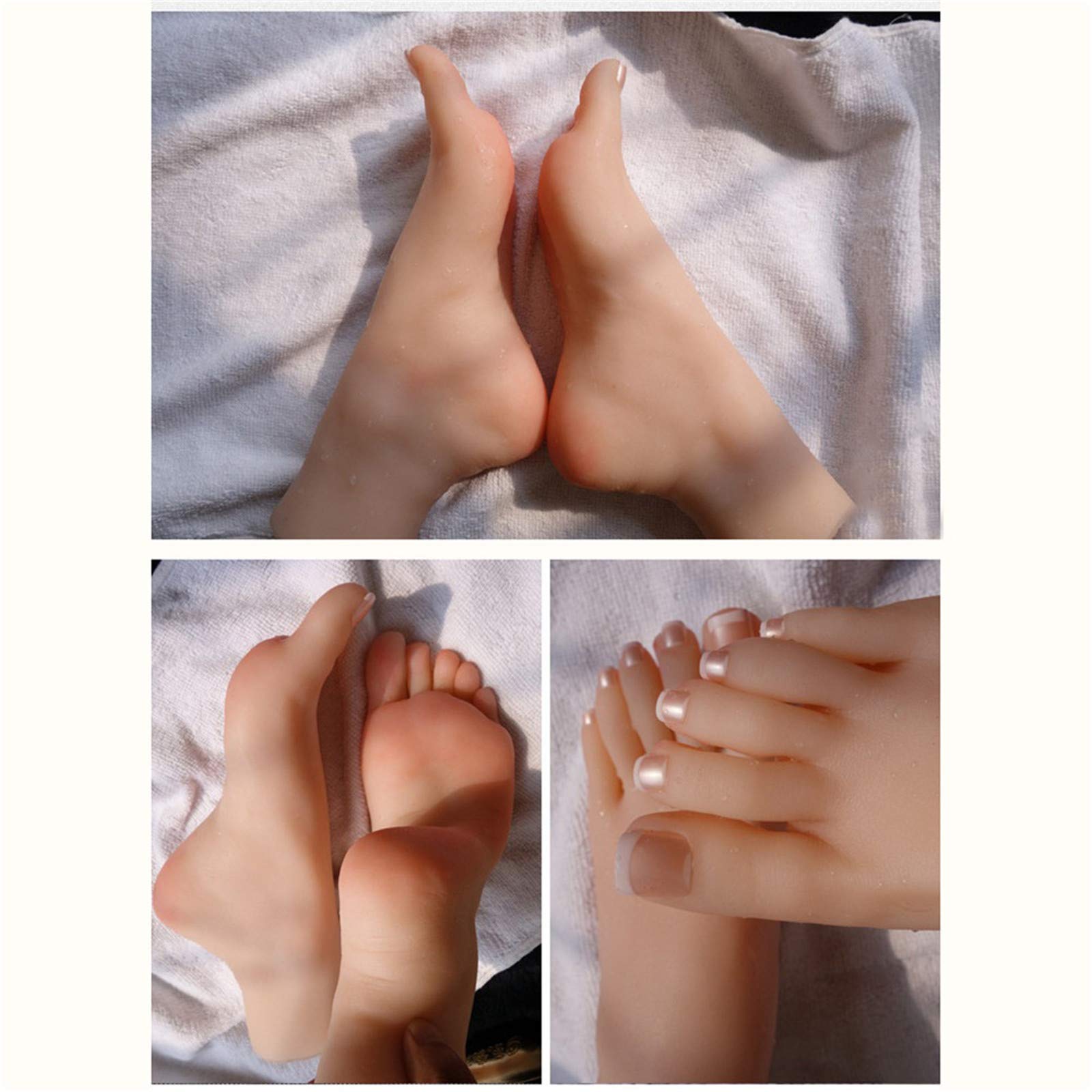 Mannequin Mannequin Füße, Fußmodell Silikon Schönheit Fuß Replik, 1: 1 sehr realistische Produktion, weiches Silikon weiblichen Fuß -36A Fußmodell,Left Foot