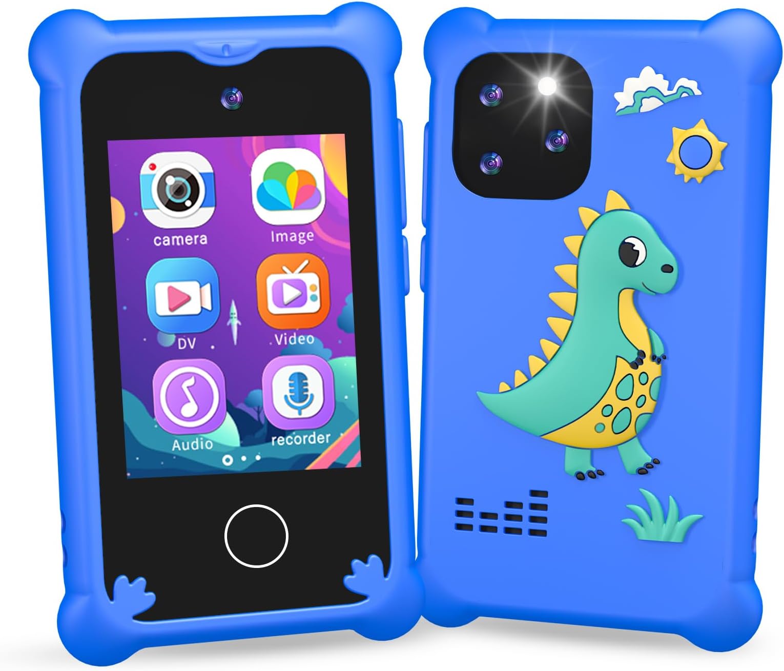 CHRERNA Kids Smart Phone for Boys,2.8" Touchscreen HD Kids Dual Camera Cell Phone with Game, Music Player, 8G SD Card,Christmas Birthday Toy Gifts for Boys 3-10 Year Old