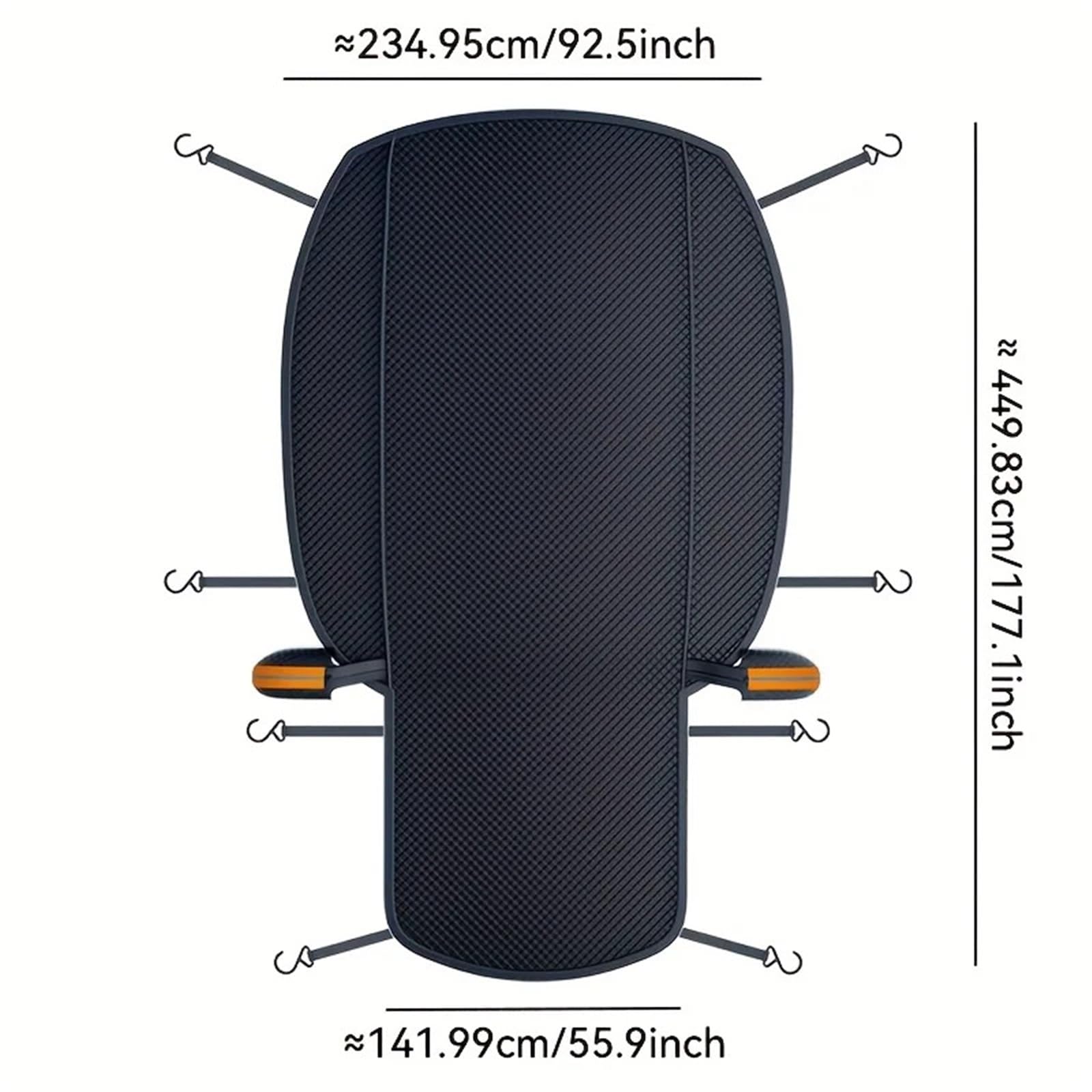 Protección contra el Hielo para Coche Cubierta de Nieve para Parabrisas Coche, protección UV a Prueba, Cubierta capó extendido, a(449.8x234.95cm)