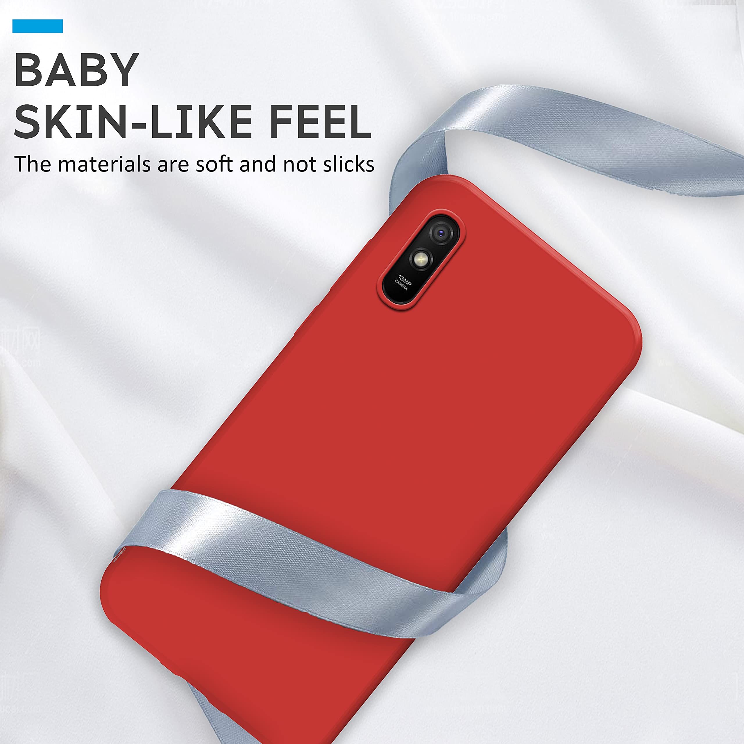 N NEWTOP Cover Compatibile con Xiaomi Redmi 9A - 9AT, Custodia TPU Soft Gel Silicone Ultra Slim Sottile Flessibile Case Posteriore Protettiva (Verde Militare