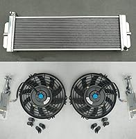 GPI Racing Universal Air to Water Intercooler Aluminum Radiator 31x9x2.25 with Fans - High Capacity Racing Cooler