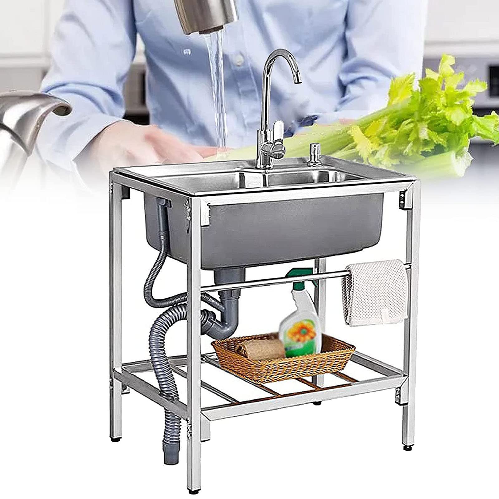 Robinet cuisine et buanderie rotatif pour plan de travail actif