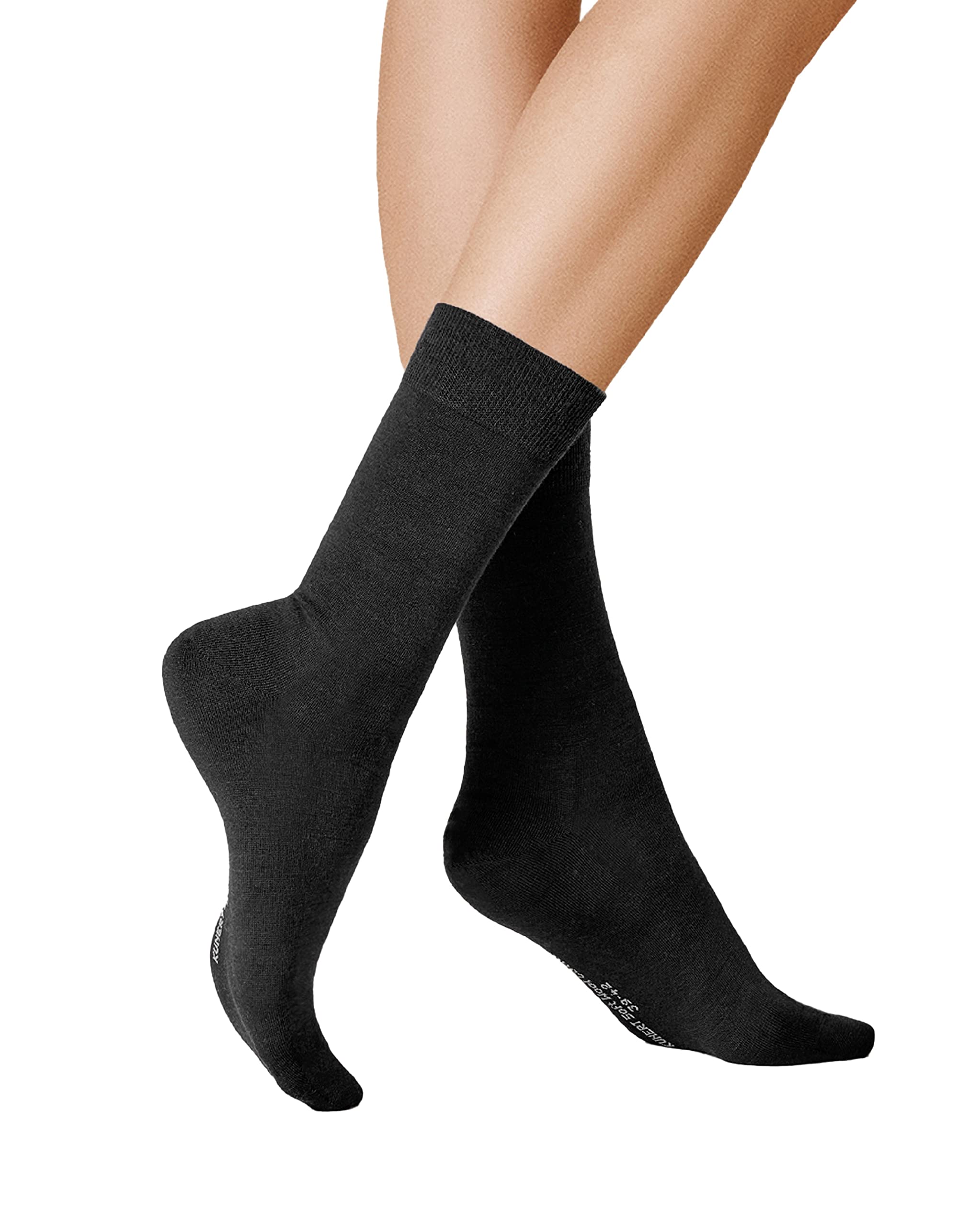 KUNERT Soft Wool Cotton, womens socks, Black (BLACK 0070), 5.5/7.5 UK (39/42 EU)