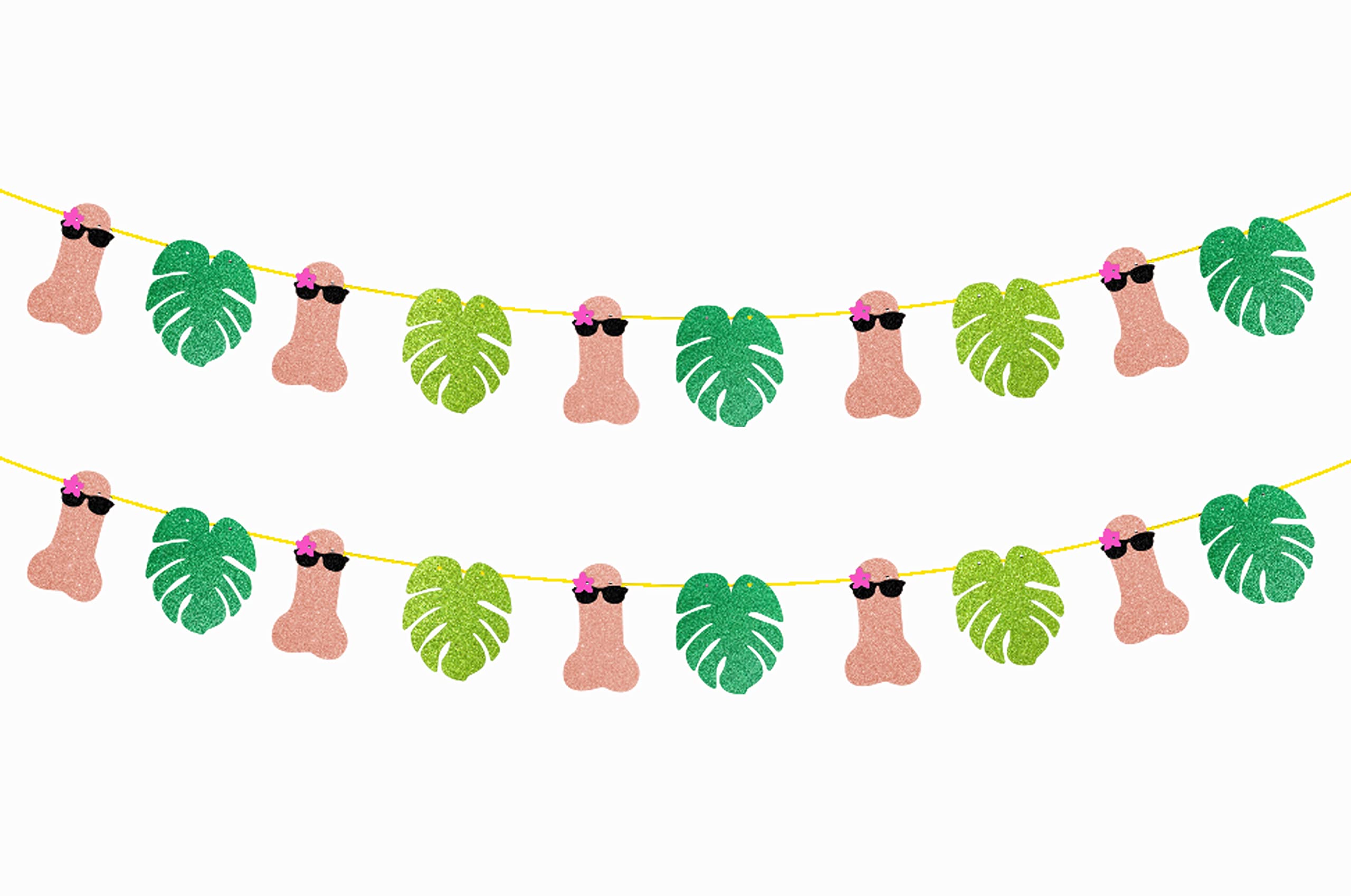 Tropical Bachelorette Party Banner Tropical Palm Leaves Banner for Beach Bachelorette Party Hawaiian Luau Summer Tropical Bach Party Decorations