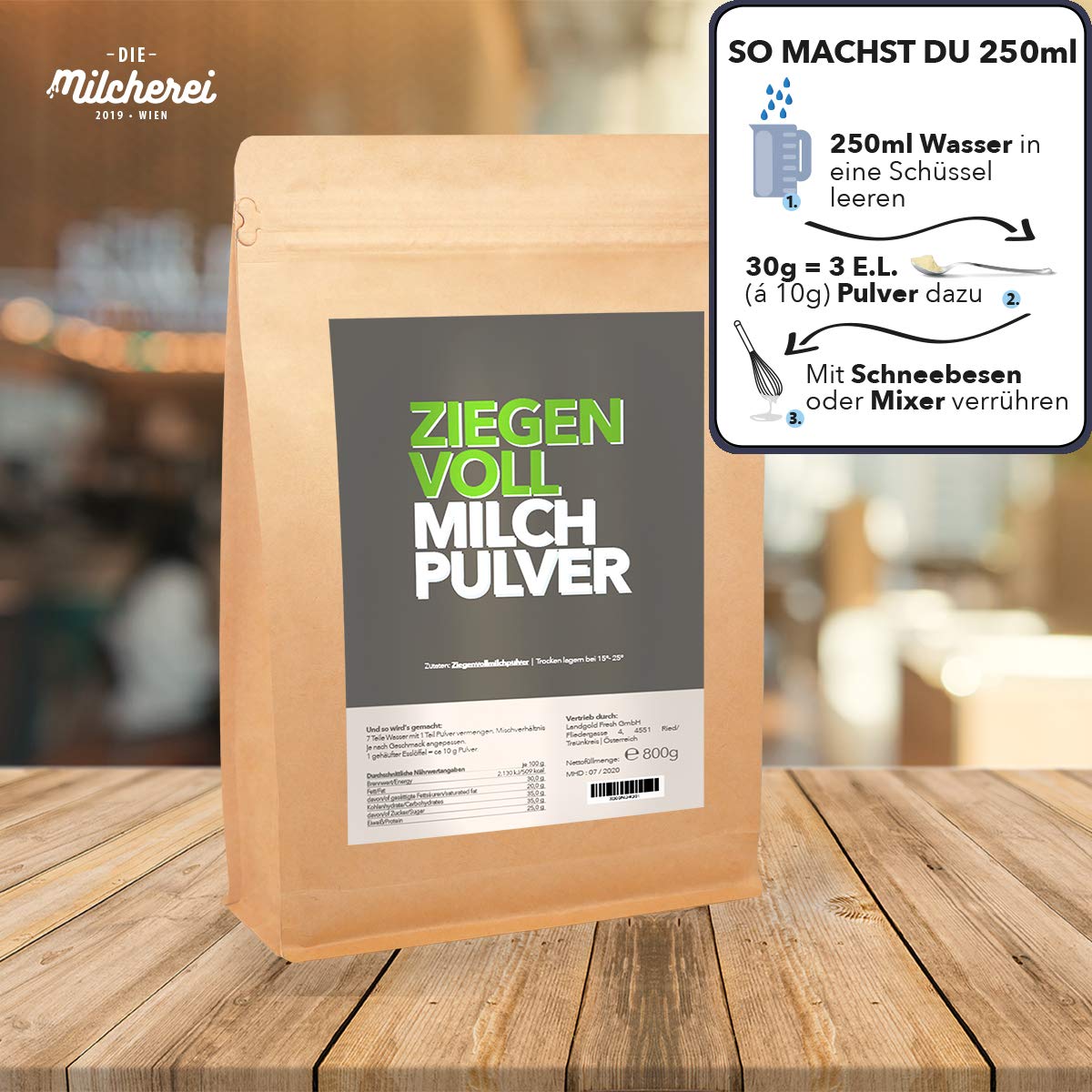 Milcherei Ziegen-Milch-Pulver I MILCHEREI I Regional und Zusatzstofffrei I 800g