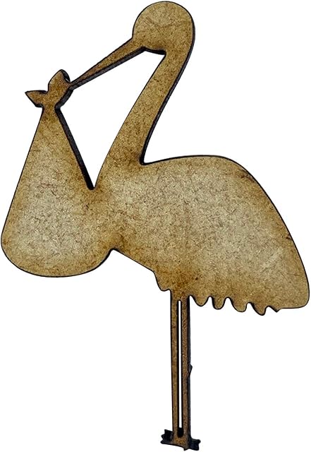 The Crafty Cow 16x Stalk New Baby 4cm Wood Craft Embelishments Laser Cut Shape MDF