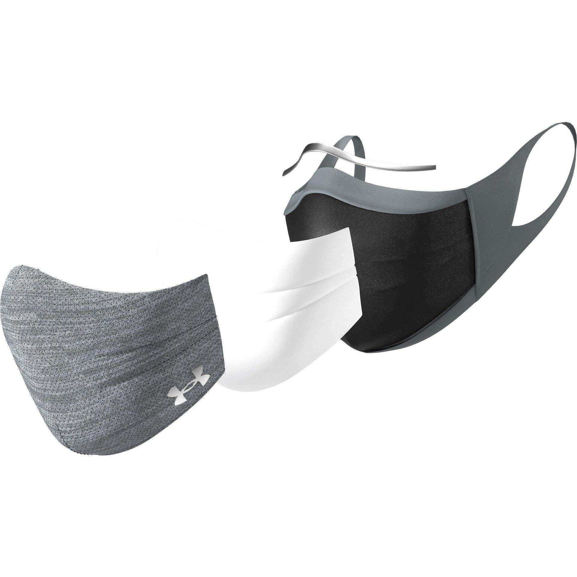 Under Armour Erwachsene Sportmaske, Pitch Grey (013)/Silver Chrom, X-Small/Small