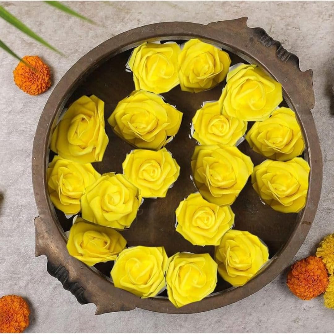 Big Rose Foam Flowers - 12 Pack for Decorations -10 Big Rose Foam Flowers - 12 Pack for Decorations -10