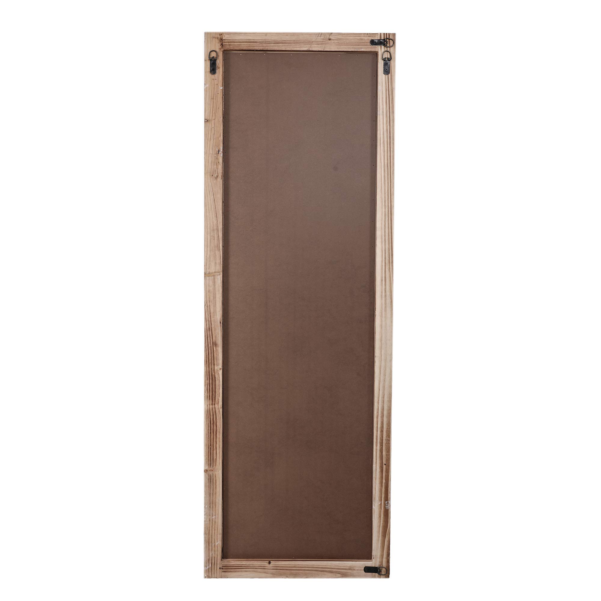 Emaison Full Length Wall Mirror, 55 x 19inch Rustic Unfinish Wood Frame