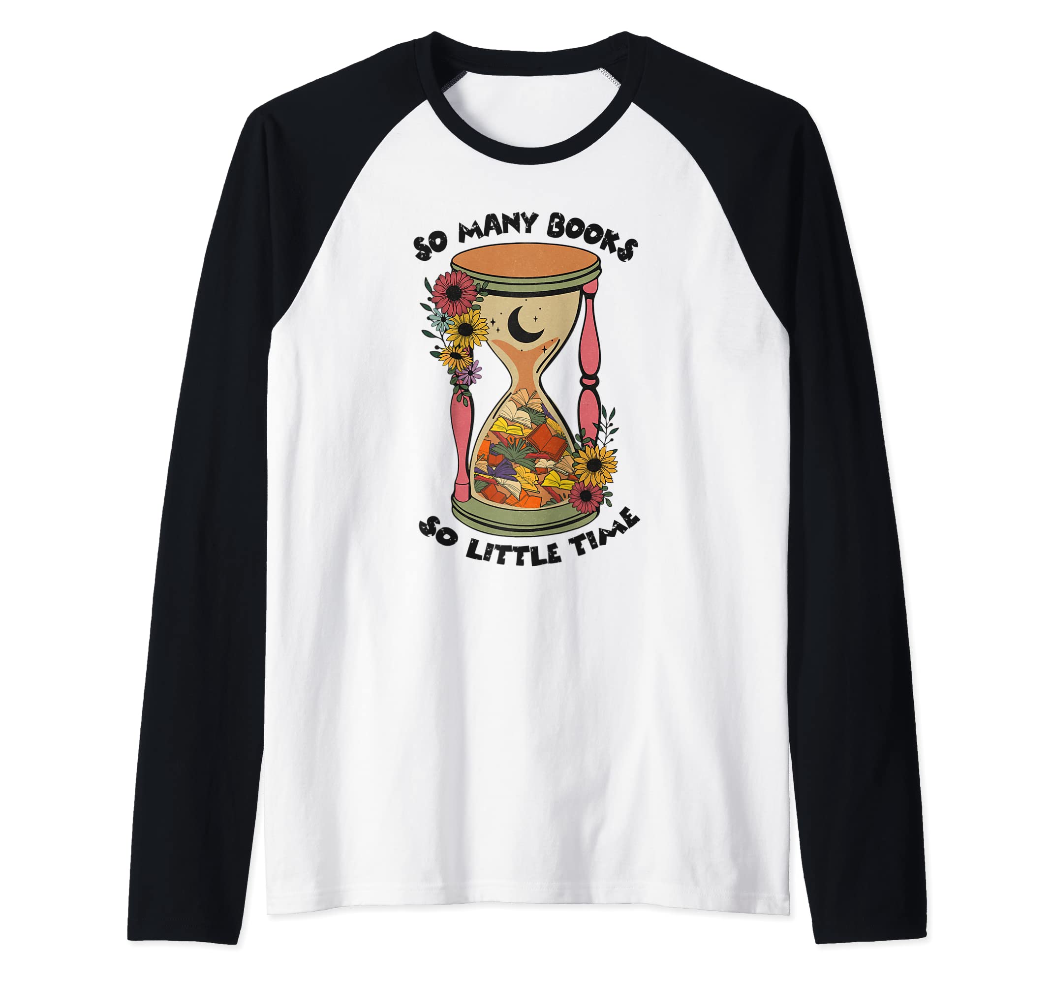 So Many Books Little Time Loves to Read Book Worm Nerd Raglan Baseball Tee
