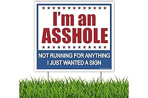 Honey Dew Gifts I'm an Asshole Sign, Humorous Yard Sign, Not Running for Office