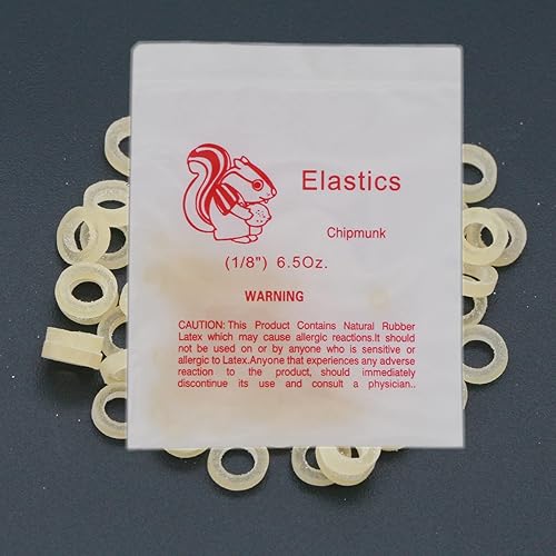 10 bolsas1000 unidades de varios tamaños bandas de goma ortodóntica ortodoncia elástico suministro de ortodoncia (18 pulgadas 6.5 onzas)