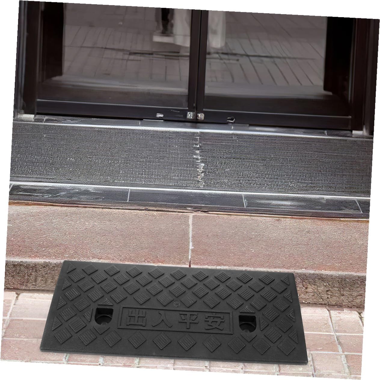 Lightweight Doorway Ramp for Wheelchairs and Scooters Heavy Duty Slip Design Portable Plastic Pad for Steps and Curbs Roadside