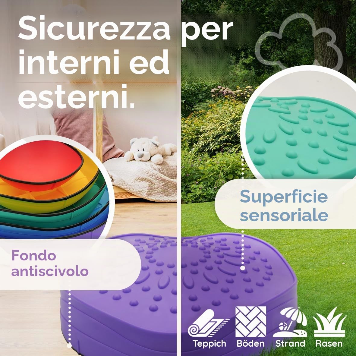 Pietre di bilanciamento per bambini, pietre di equilibrio e pietre impilabili, pietre di fiume stepping stones per il bilanciamento, le capacità motorie, per interni ed esterni