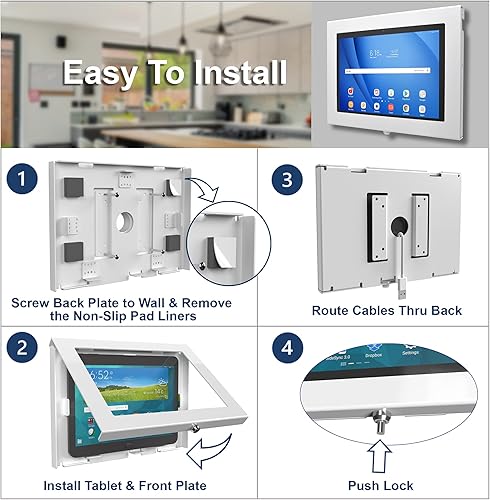 Miniatura 4 de TABcare Funda metálica de seguridad antirrobo compatible con Tienda Fire Max 11 para quiosco, POS, tienda, exhibición (negro, VESA y montaje en