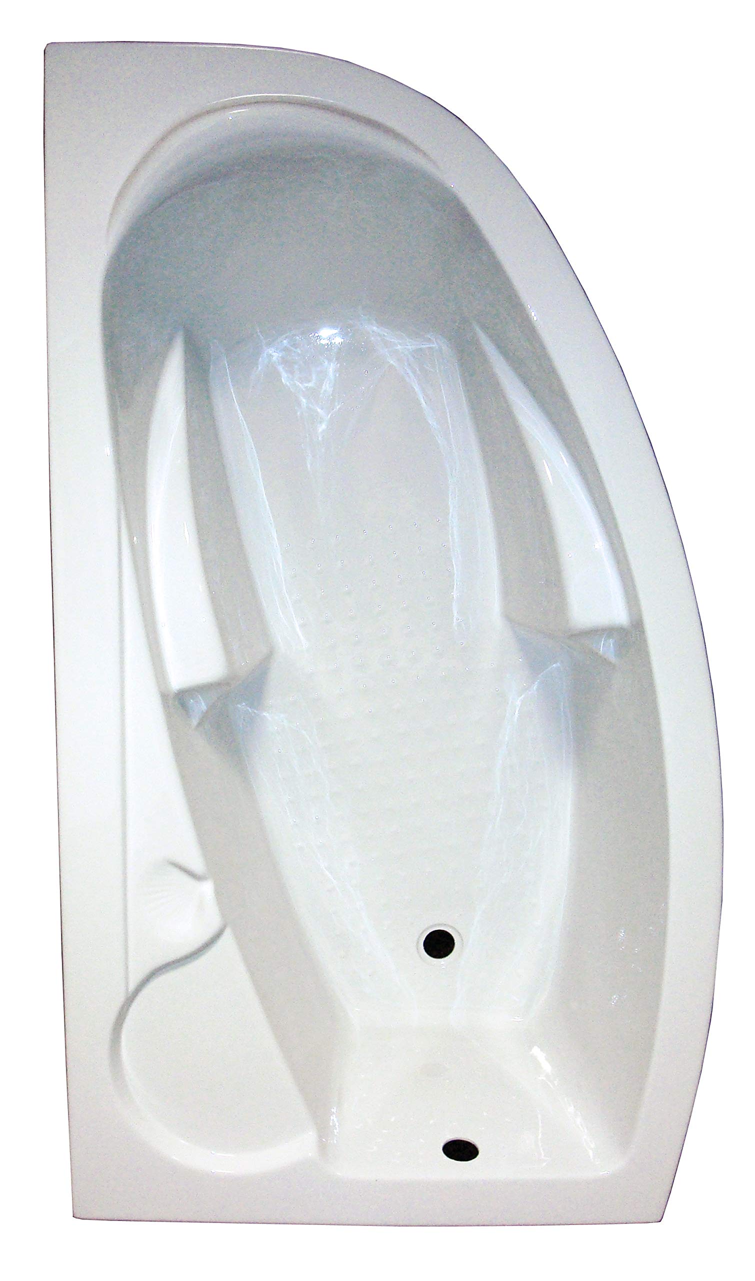 Vasca Fany angolare salvaspazio. 160x160cm angolo sinistro - Capacità 200L - Antiscivolo - 5 piedi regolabili inclusi - Senza scarico - rubinetteria o pannello.