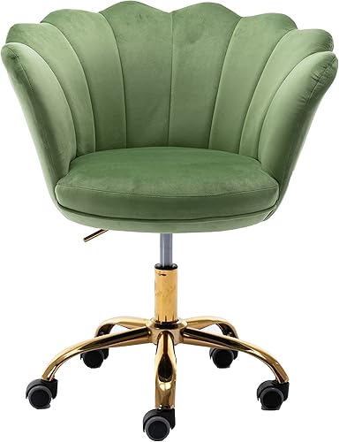 Miniatura 6 de Silla moderna de oficina en casa, silla de escritorio con ruedas, silla giratoria de tocador, silla de maquillaje, sillas ajustables en altura para