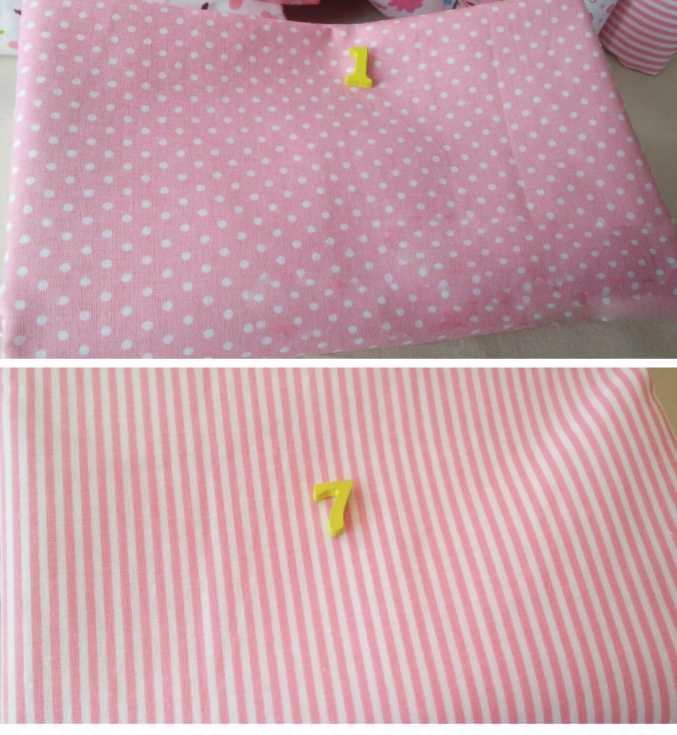 Różowa seria tkanina bawełniana do pikowania, 7 sztuk, patchwork, zestaw materiałów, materiały do szycia ze 100% bawełny, patchwork, do pikowania, majsterkowania, rzemiosła, bawełny, 100 x 160