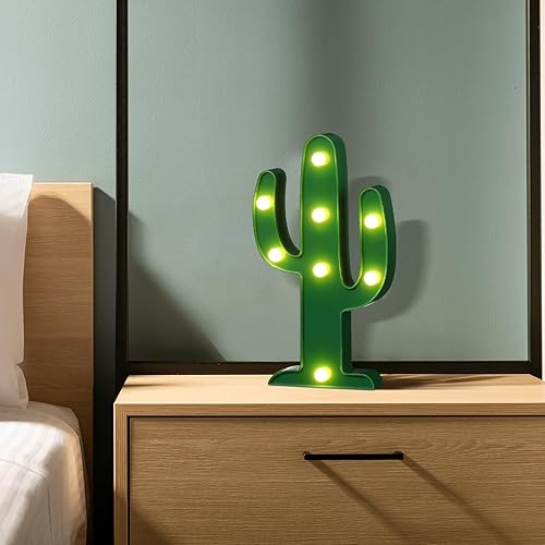Miniatura 10 de 8 piezas de luz nocturna LED de cactus lámpara de mesa de noche decoración de fiesta de cactus bonita lámpara de cactus LED para habitación de niños