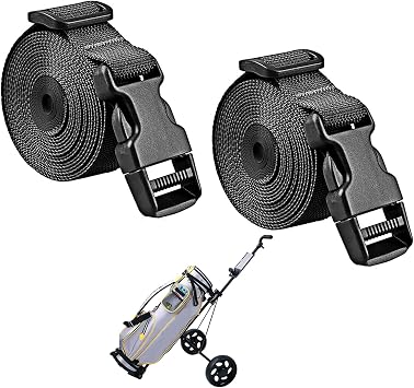 Golf Trolley Cart Bag Straps Webbing Fastener Belt Repalcement & Quick Release Buckle Sleeping Bag Strap - Adjustable & Durable Luggage Suitcase Bag Straps Christmas Tree Straps for Storage