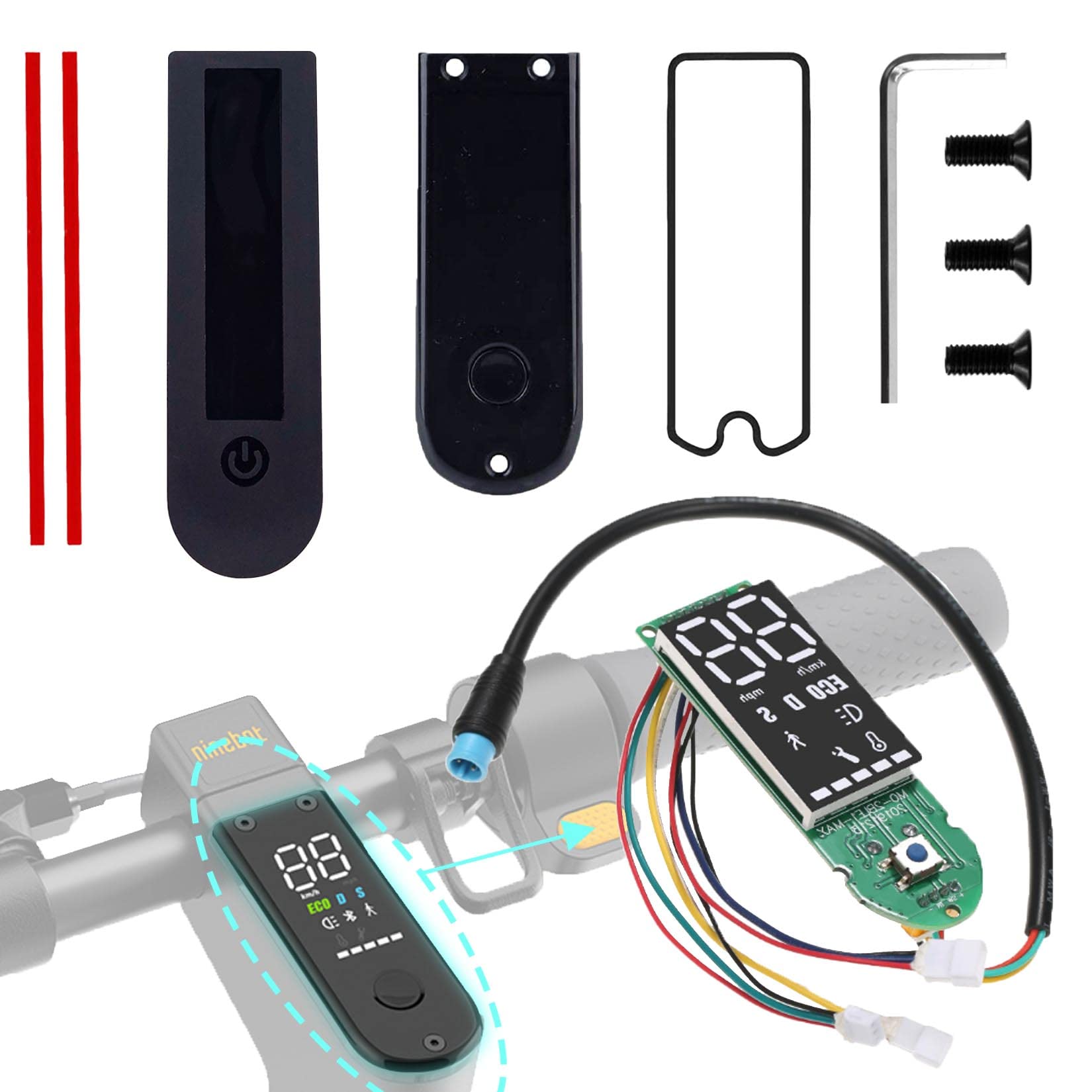 Felixstory Max G30 Dashboard Cover Replacement Circuit Board/Controller for Original Segway Ninebot Max G30 Electric Scooter