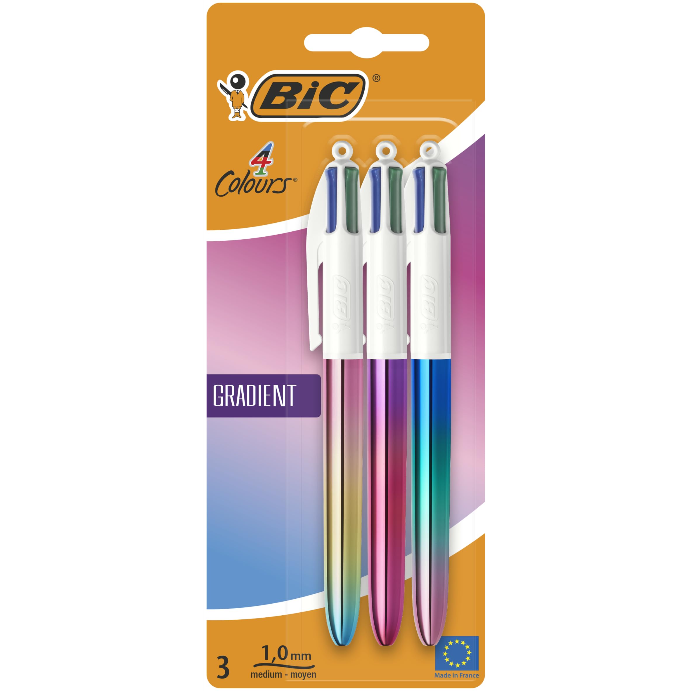 BIC 4 Colours Gradient Ball Pens x3