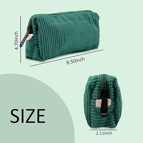 Miniatura 8 de Boobeen Bolsa de cosméticos para mujer, bolsa de maquillaje de pana, organizador de maquillaje, bolsa de herramientas, pequeña bolsa de maquillaje