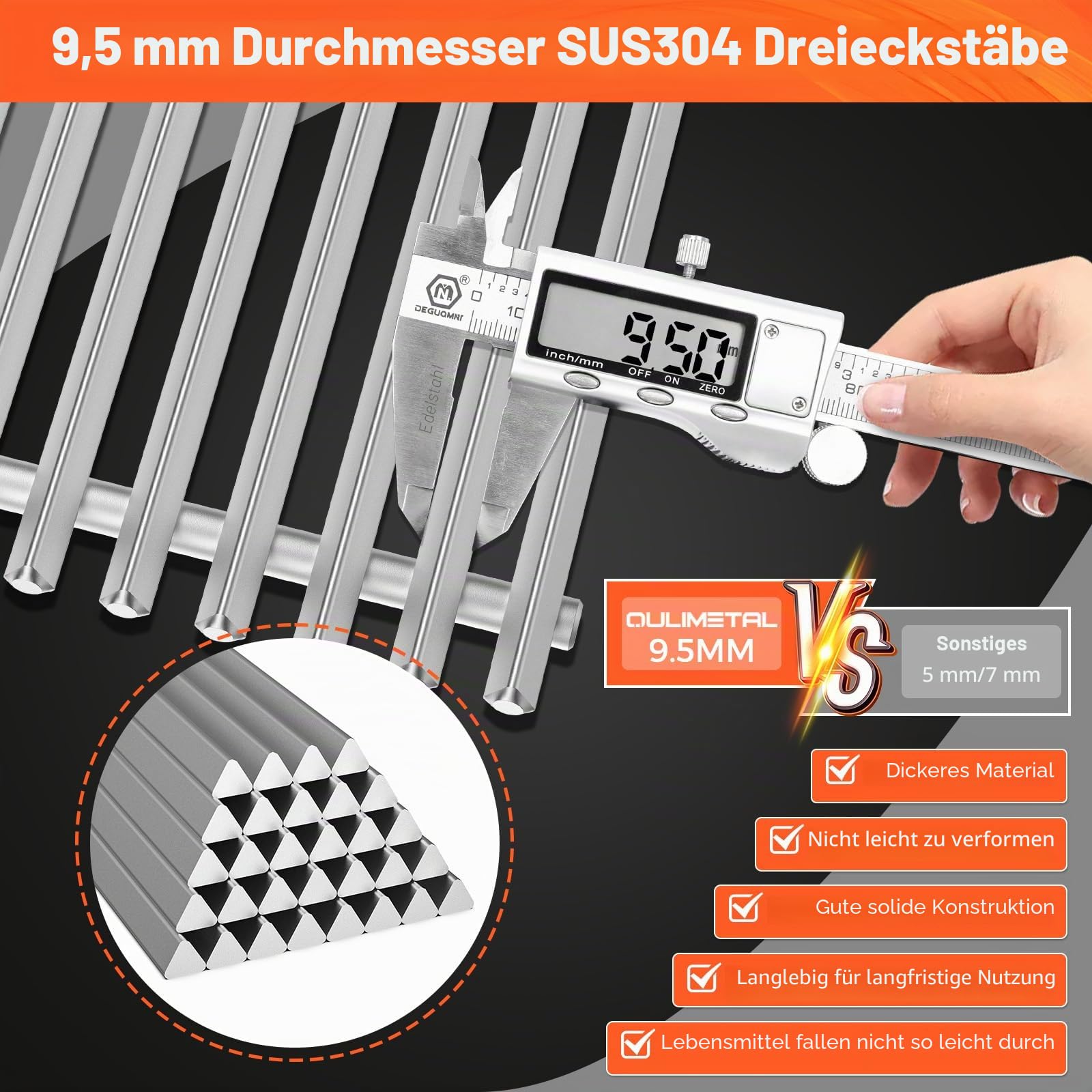 QuliMetal Grillroste Edelstahl für Weber Spirit 200 Serie, 44,5 cm, passend für Spirit E210 E220 S210 S215 Spirit II E210 E220