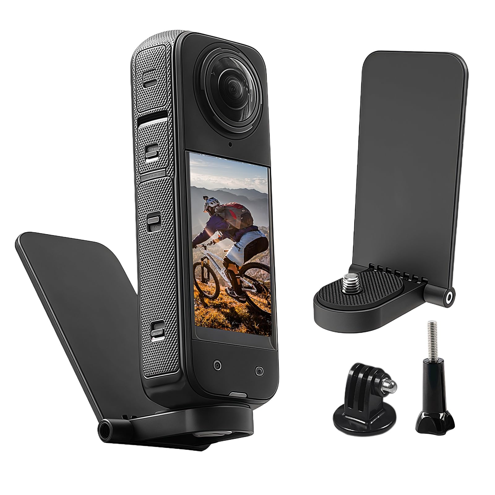 Magnetic Mount Stand Compatible for Insta360 X5 X4, Magnet Steering Holder Bracket with 1/4 Screw for Insta 360 Action Camera, Stand Base for Insta360