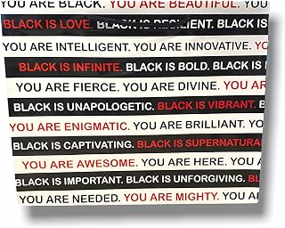 Makena Prints All Occasion Black Affirmations and Empowerment Gift Bags. Size: 1O x 10" x 4". Holds up to 8lbs. Suitable for Birthdays, Baby Showers, and more. Red, Black, White