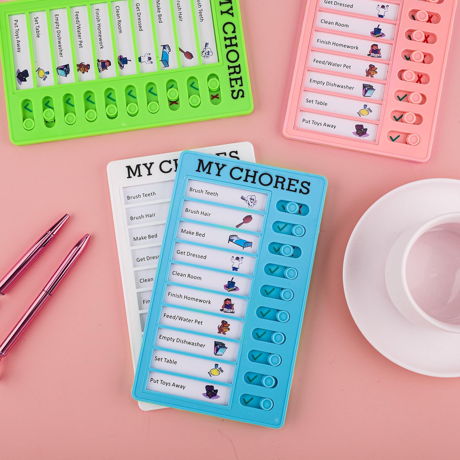 3 Checklist Boards Con Penna - Planner Per Bambini E Adulti, Gestione Attività - Foto 10