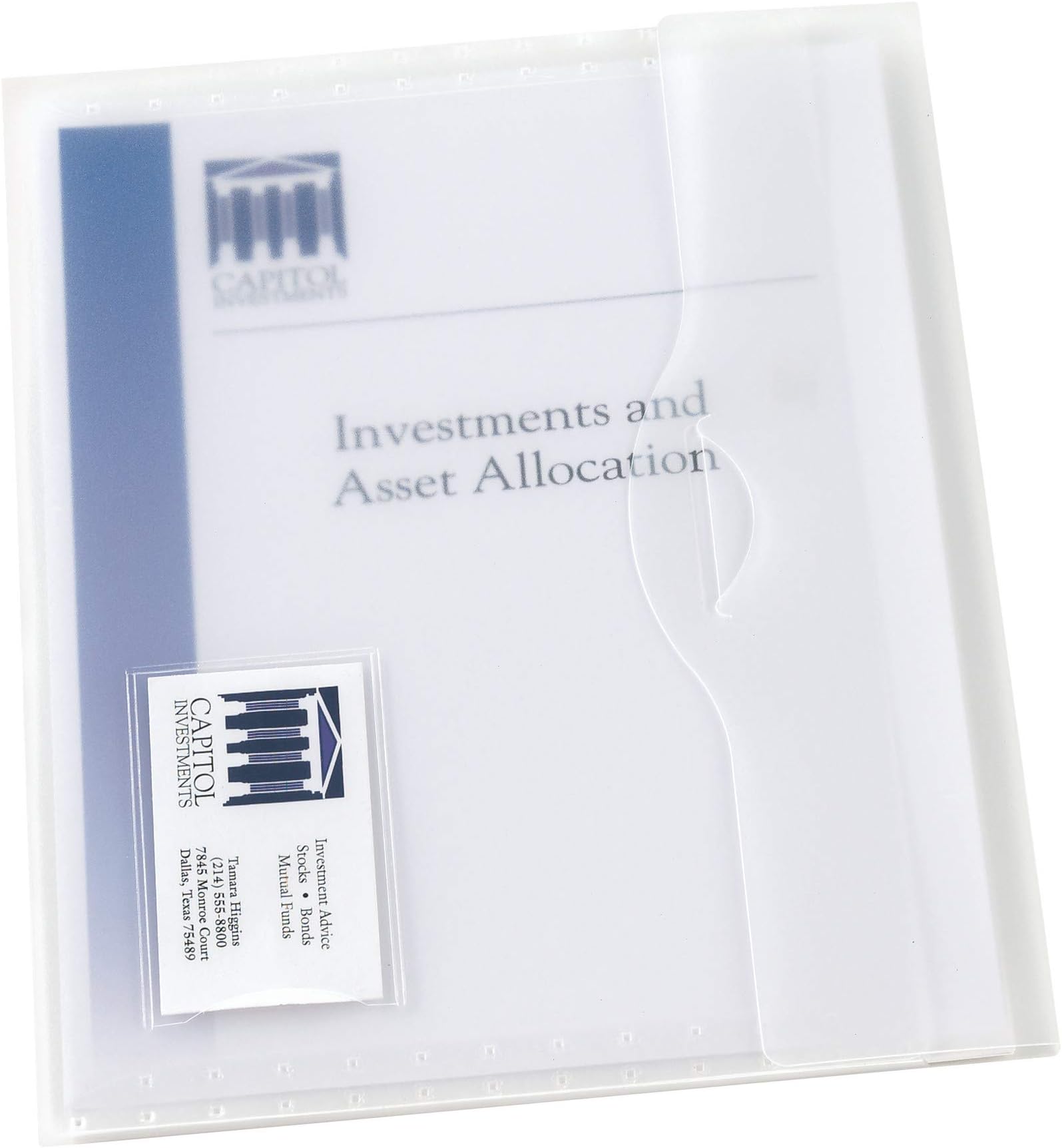 Avery Translucent Document Wallet, Clear Travel Document Organizer, Holds up to 50 Pages (72278)