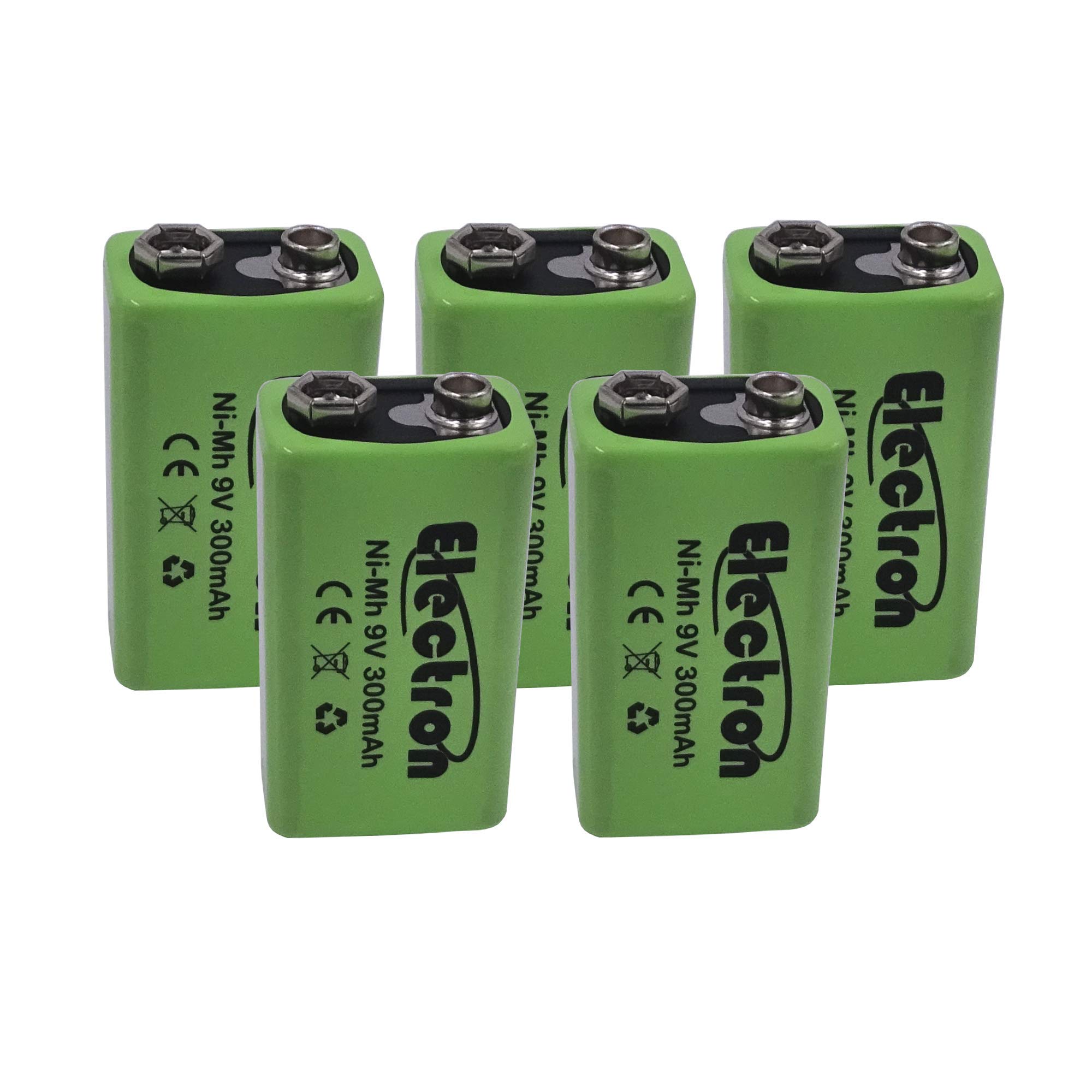 5 x Pile Batterie Rechargeable Ni-MH 9 V 300 mAh 9 V NiMH Accumulateur battery