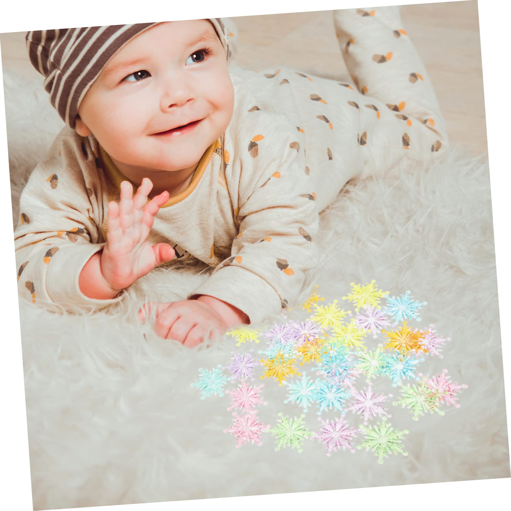 ULDIGI Snowflake Decorative Toys Acrylic Boys and Girls Toys 350g Pack for Christmas Birthday Decorations Home Dec