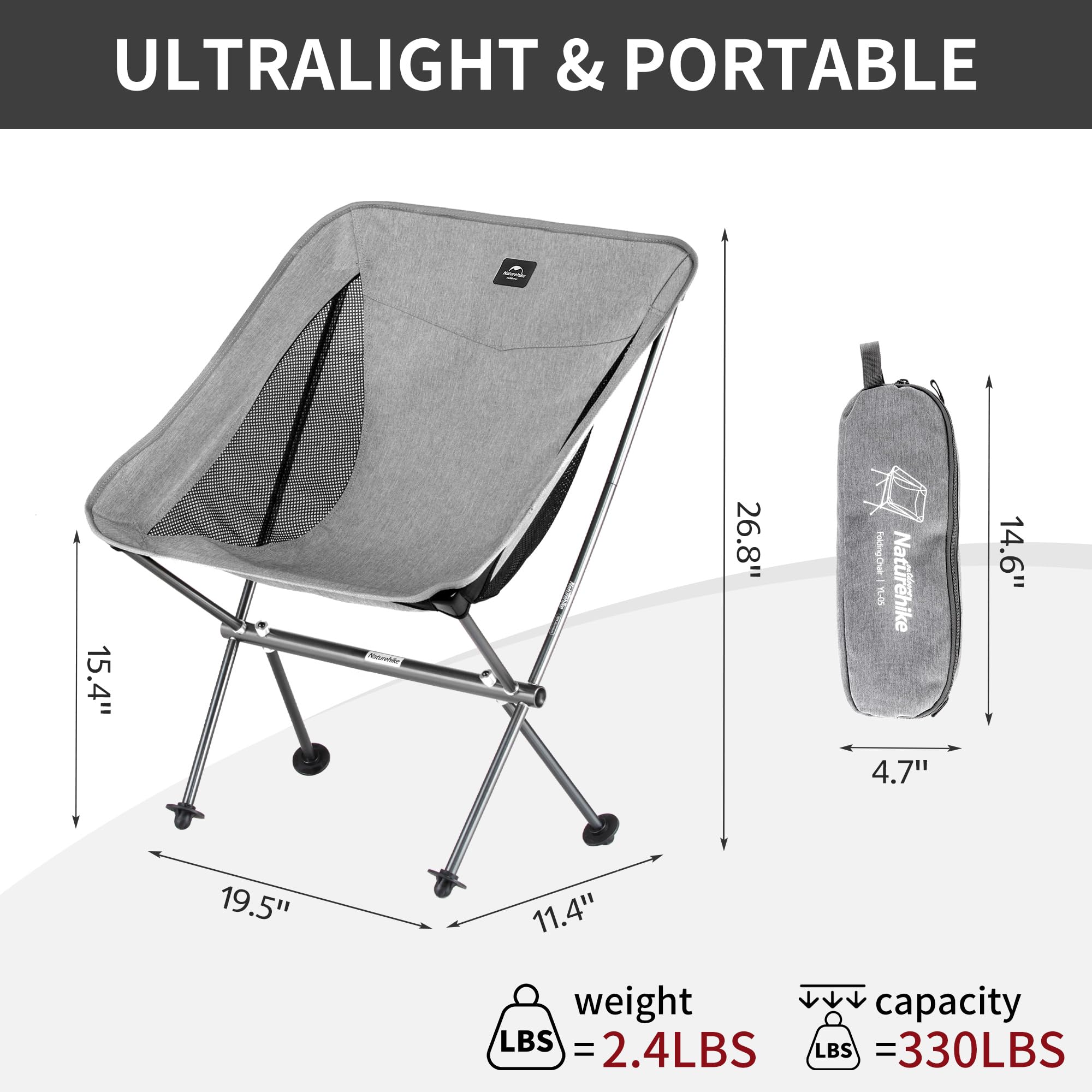 Amazon.co.jp: Naturehike YL05 キャンプチェア 超軽量 ポータブル