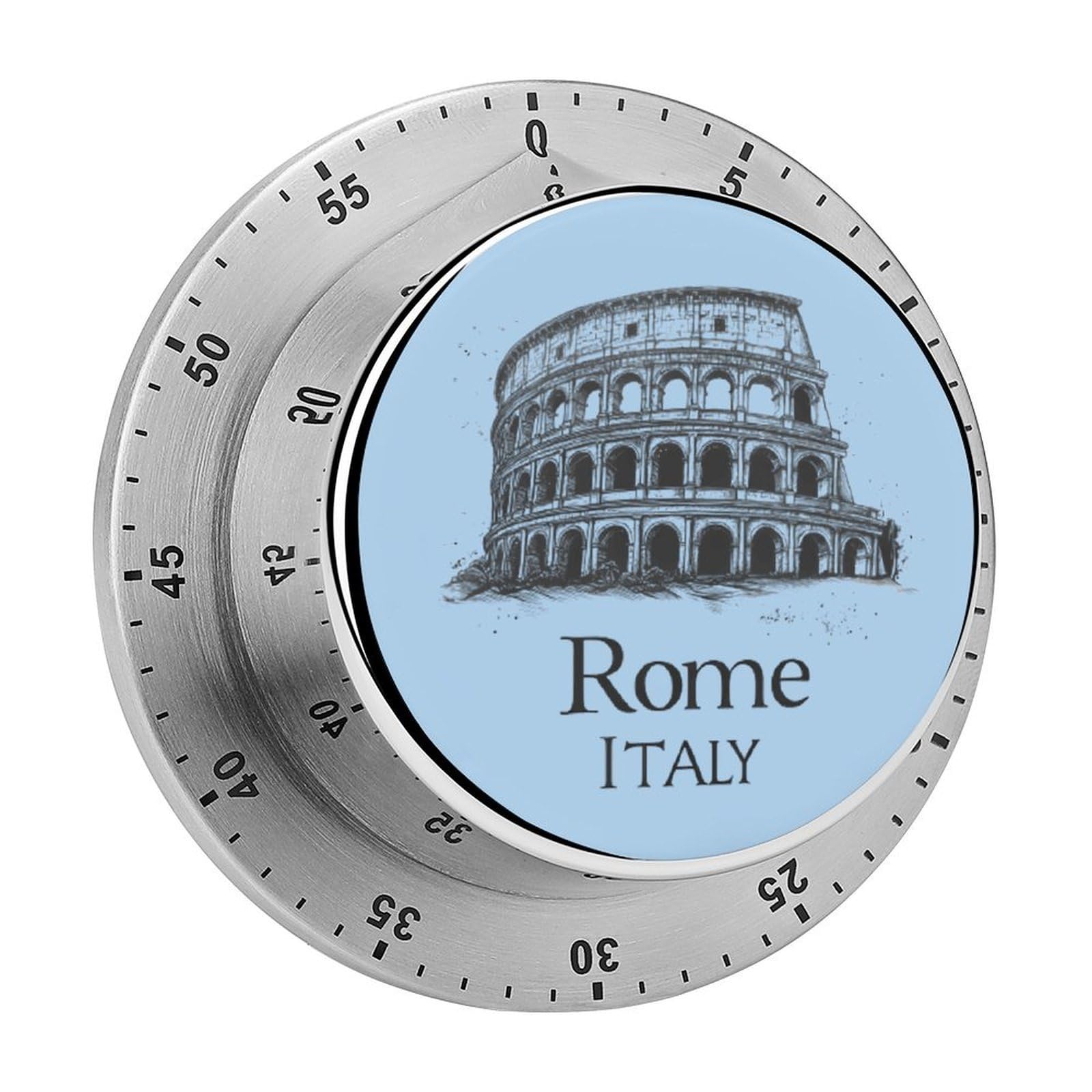 Italy Rome Funny Timer 60 Minute Countdown Timer Mechanical Time Management Tool for Kitchen Work