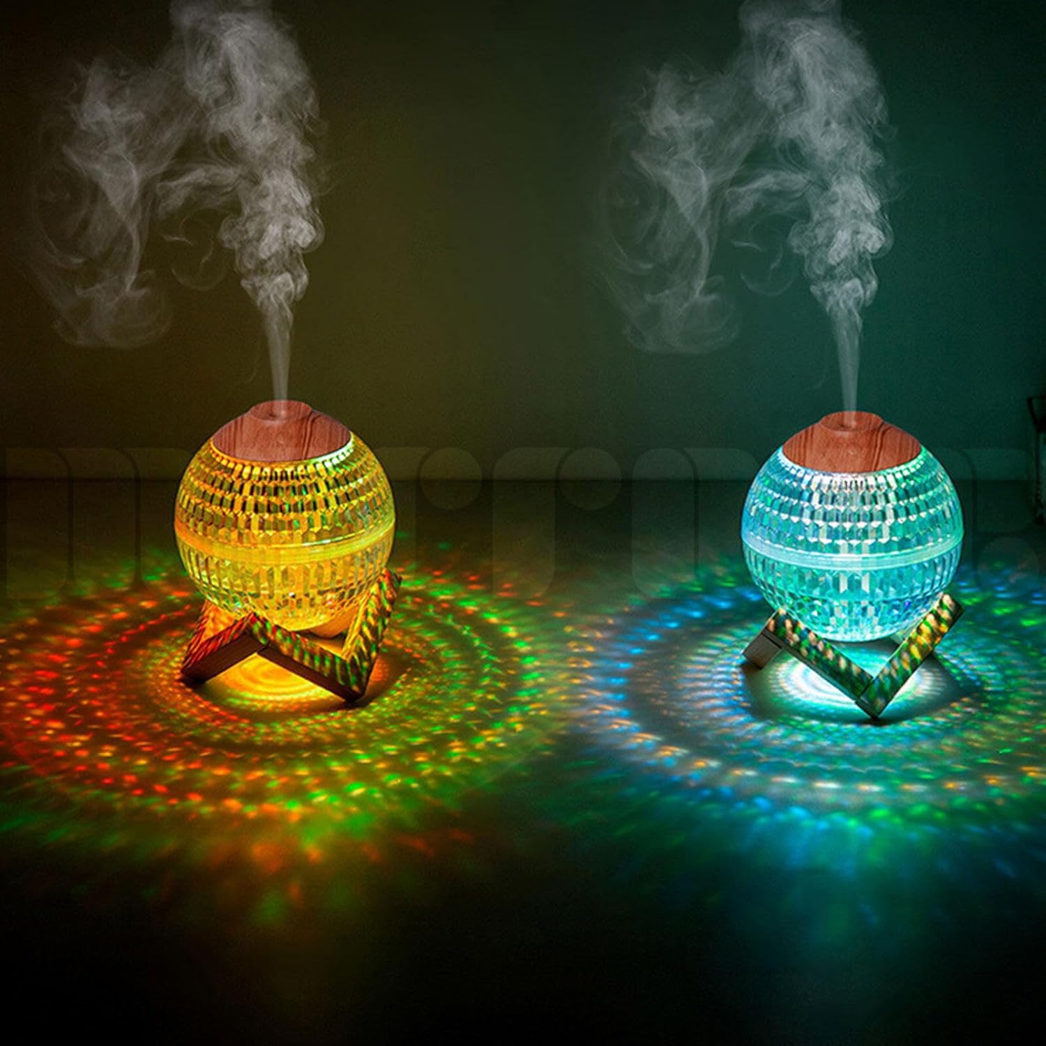 Marrone Portable Crystal Ball Humidifier,350ml,USB Powered with Colorful Night Lights and Waterless Auto Shut-Off, for Office Room Bedroom-image-11