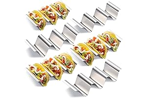 Taco Serving Stand: Health Material Stainless Steel Tacos Holder Set of 6