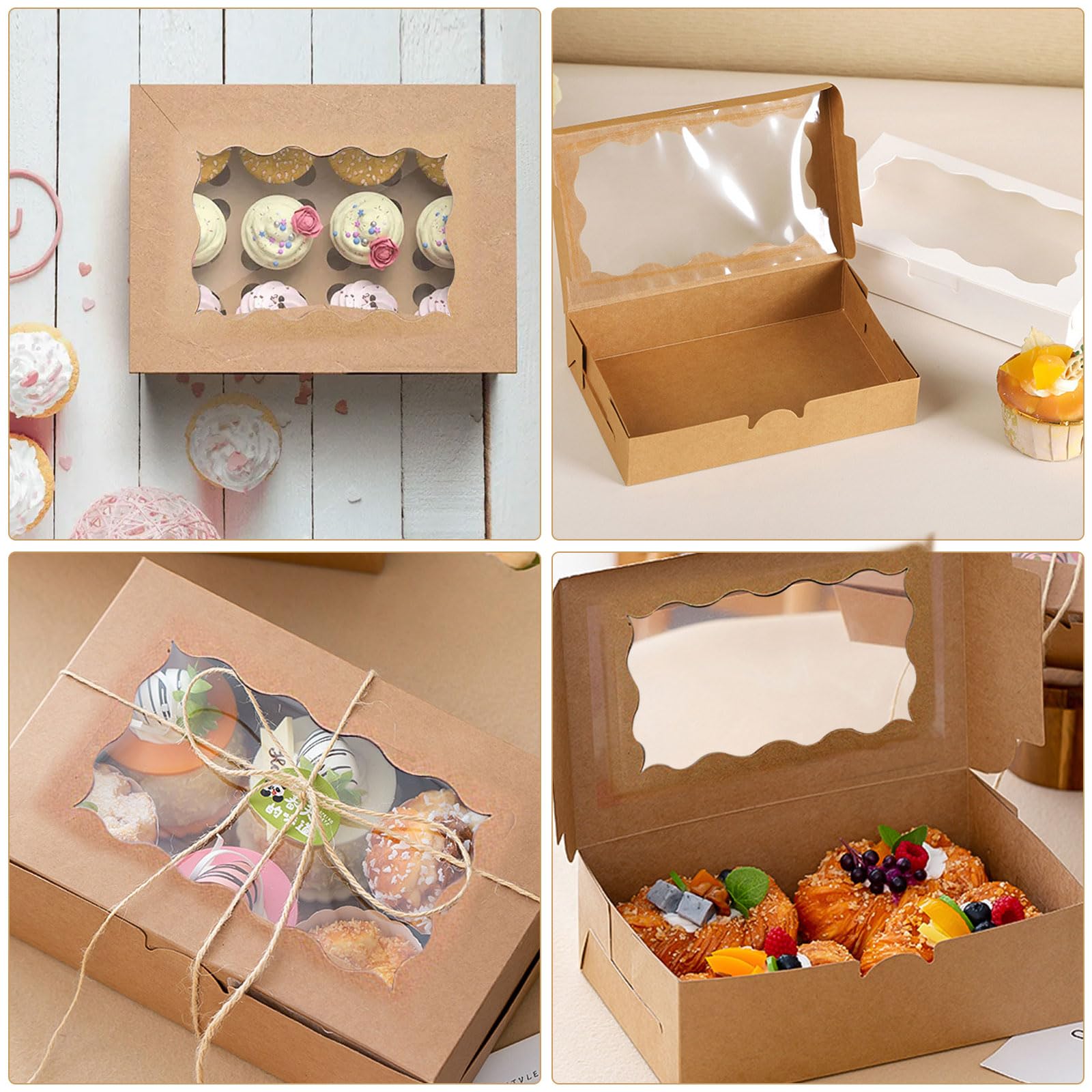 Benecreat Dozen van kraftpapier, 20 stuks, zwart, met