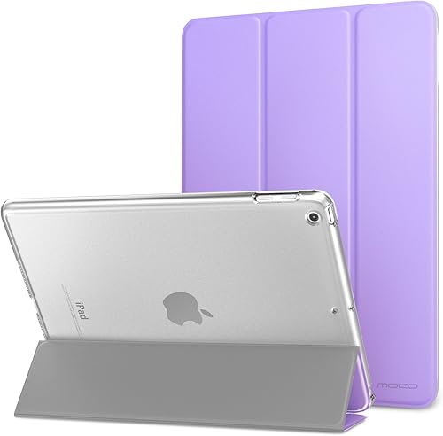Miniatura 32 de MoKo Funda para iPad 9.7 Pulgadas 2018/2017 de 6ª/5ª Generación, Funda Inteligente delgada y ligera con soporte con Protector Trasero Translúcido