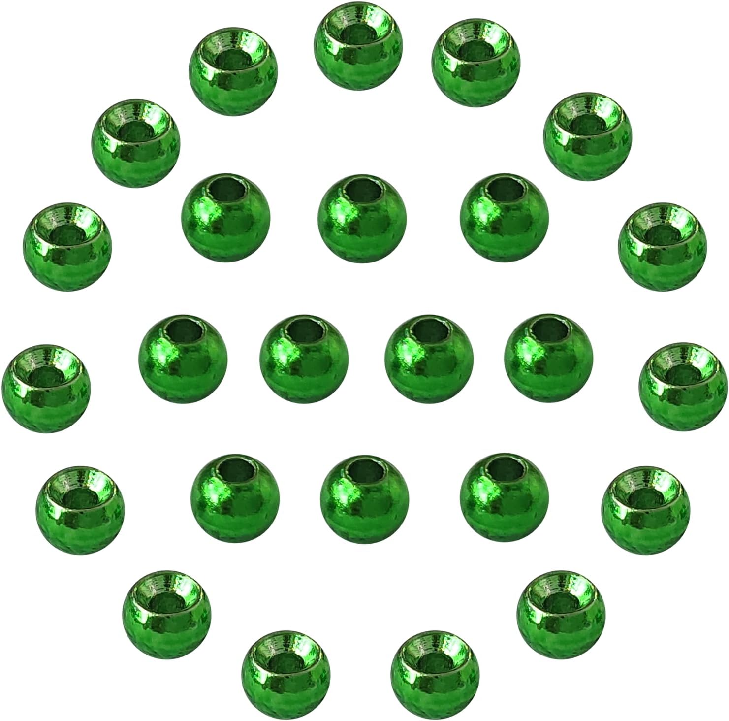 EUPHENG Fly Tying Beads 25 PC Tungsten Fly Tying Beads Head for Nymph Fishing Materials 12 Colors / 5 Sizes