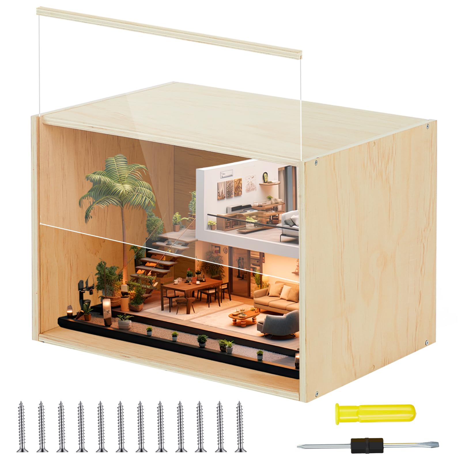 Amazon.com: Cinnvoice Diorama Box Unfinished Large Display Box