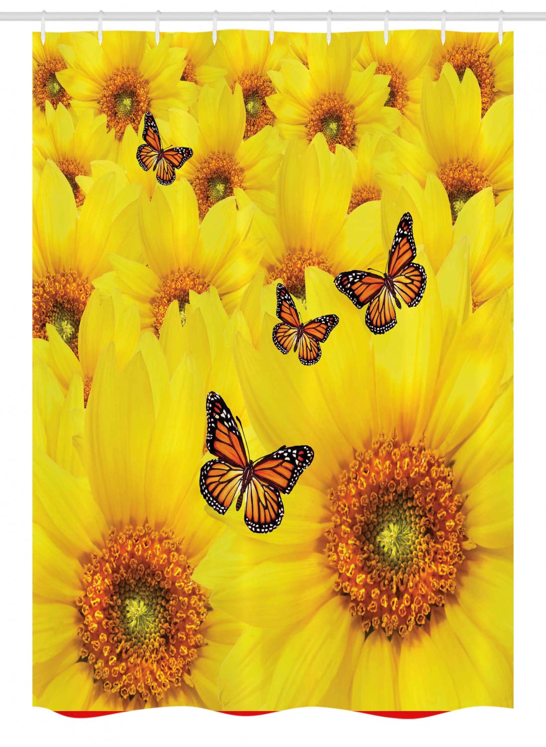 Pinroote Cortina De Ducha De Girasol, Cortinas De Ducha Para Baño, Juego De  Cortina De Ducha De Tela Impermeable Con 12 Ganchos, Diseño De Mariposas Y  Verano, Hojas De Eucalipto Botánicas, image size:1097x1500
