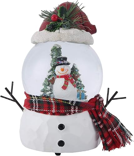 Miniatura 10 de DUSVALLY Globo de nieve de regalo para niños y adultos, Papá Noel y muñeco de nieve, bola musical de purpurina de cristal para Navidad y Año Nuevo,