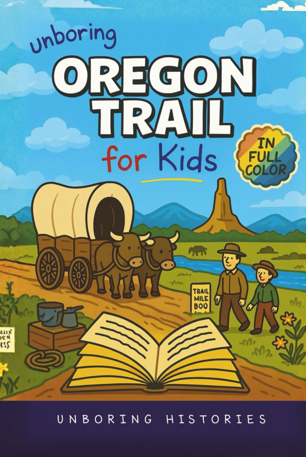 Unboring Oregon Trail for Kids: Funny, Interesting, Concise Guide to Wagons, Wild Trails, and Wacky History You Won’t Believe Are True (A Visual ... History for Kids with Full Colored Pictures)